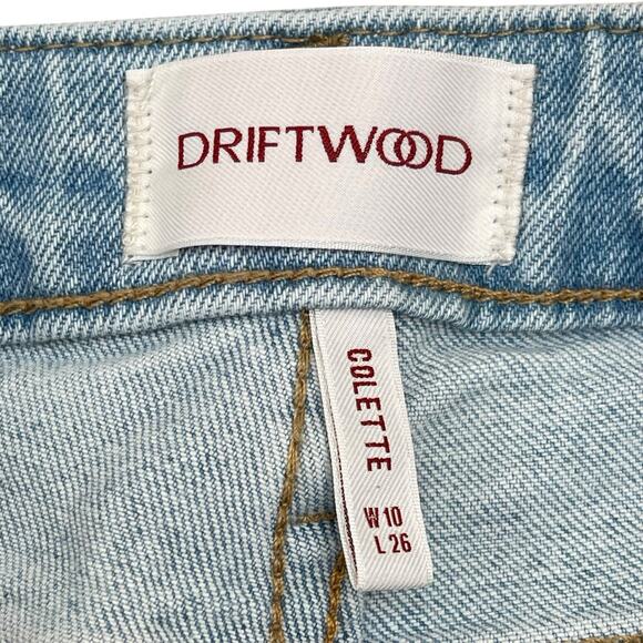 DRIFTWOOD Colette Embroidered Floral Cuff Jeans Size 10 - Picture 4 of 9